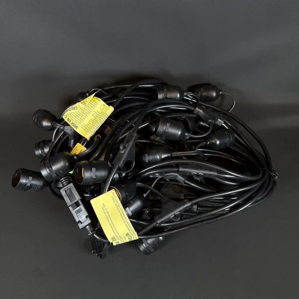 Feit Electric 710090 48ft LED String Light - Black 24x light new open box